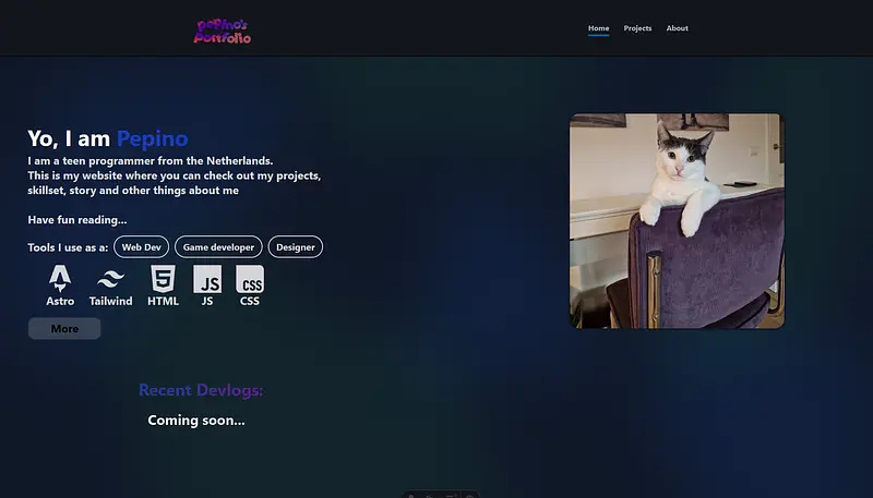 Improved homepage and learned js